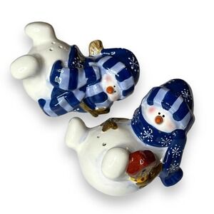 VTG Signature Home Collection Snowman Salt Pepper Shaker Holiday Christmas